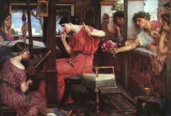 John William Waterhouse : Penelope and the Suitors
